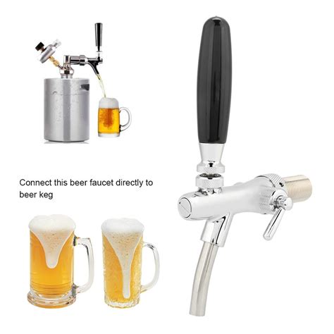 LYUMO Beer Faucet Dispenser Tap with Dust Cover Brush Accessory for Home Commercial Beer Keg ...