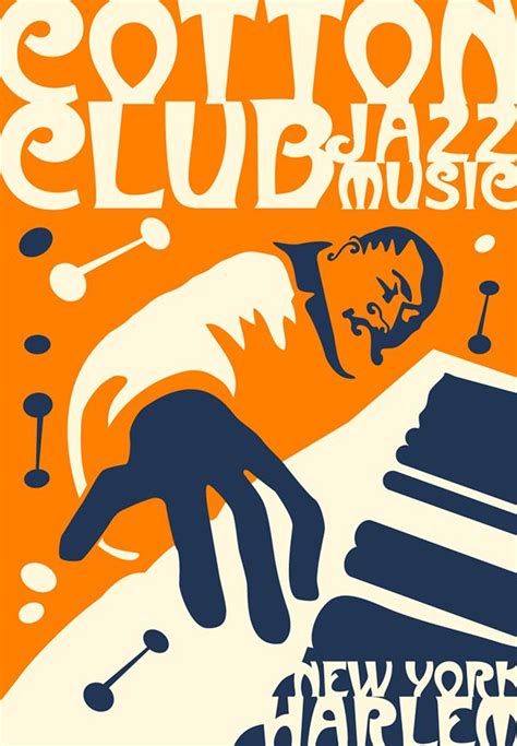 Cotton Club poster: Olya Konstantinovskaya | Jazz poster, Music festival poster, Jazz