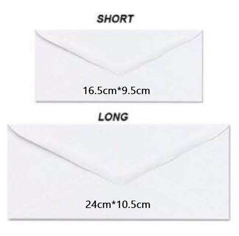 White Mail Envelope Long/Short, Hobbies & Toys, Stationary & Craft, Other Stationery & Craft on ...