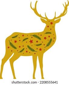 Christmas Reindeer Silhouette Vector Clipart Stock Vector (Royalty Free) 2208555641 | Shutterstock