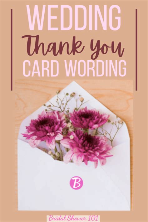 Wedding Thank You Card Wording for Super Sweet Messages | Bridal Shower 101