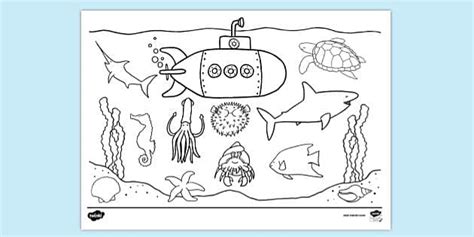 Under the Sea Colouring Page | Colouring Sheet - Twinkl