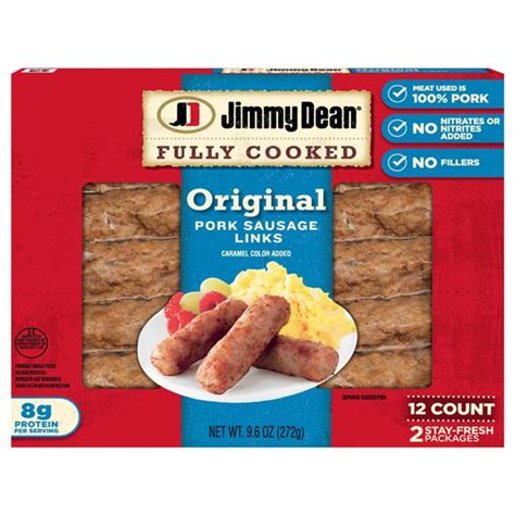 Jimmy Dean Fully Cooked Original Links Pork Sausage 8Ct | Hy-Vee Aisles ...