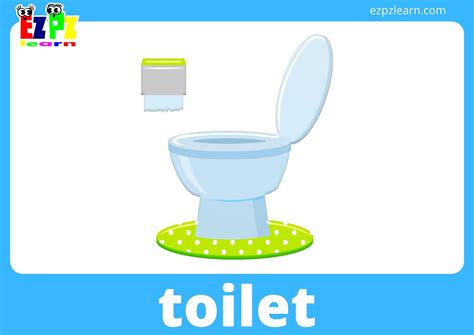 Bathroom Flashcards With Words - Ezpzlearn.com