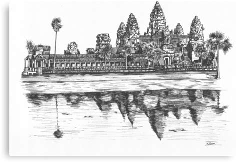 Angkor Wat Sketch at PaintingValley.com | Explore collection of Angkor ...