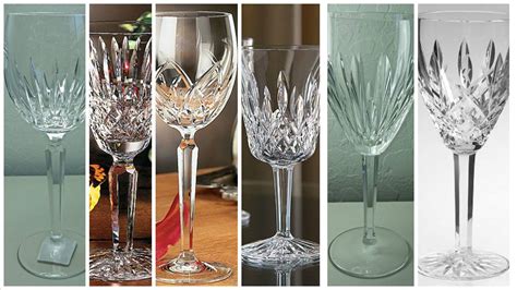 The most popular Waterford Crystal patterns: L to R Wynnewood, Maeve ...