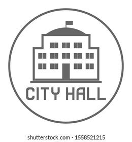 Town Hall Icon Vector Illustration Stock Vector (Royalty Free) 1558521215 | Shutterstock