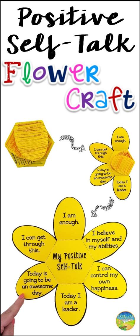 Use this paper craft to teach and practice positive self talk and positive thinking. | Positive ...