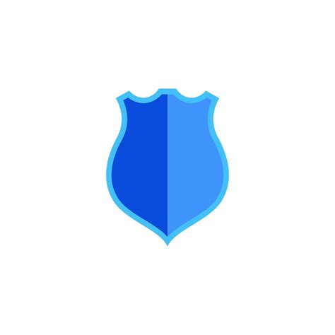 blue shield protection badge vector flat icon design logo illustration ...