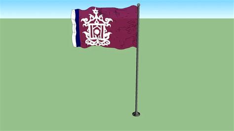 Flag of Sulu Sultanate 3d model