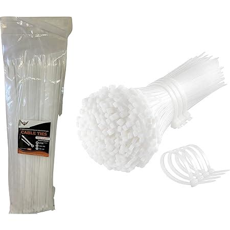 Amazon.com: Nirah Clear Zip Ties 14 inch White Zip Ties 100 Pack with 40 lbs Tensile Strength ...