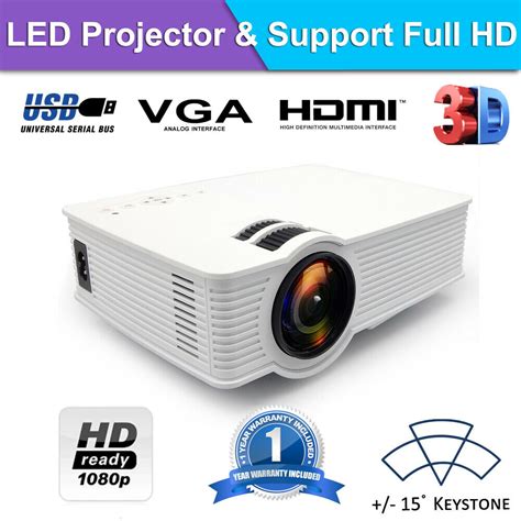 40. 5000 Lumen 3D LED Projector 1080P Full HD Multimedia Home Cinema Theater HDMI AU – ProTadTV