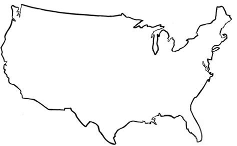 Outline Map Of United States