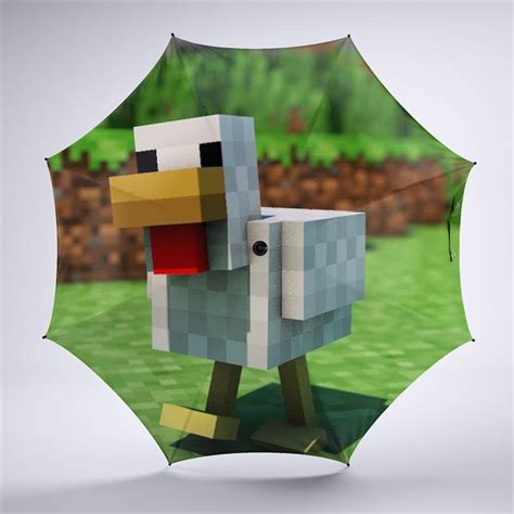 Minecraft Foldable Umbrella For Sunny Rainy Anti-UV Umbrella - Baganime