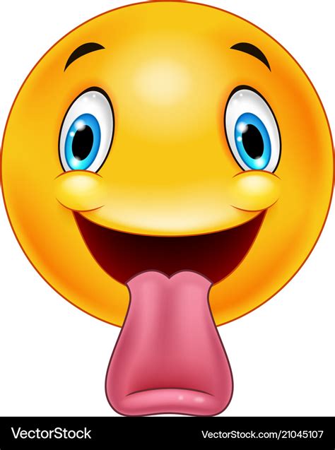 Cartoon emoticon sticking out a tongue Royalty Free Vector