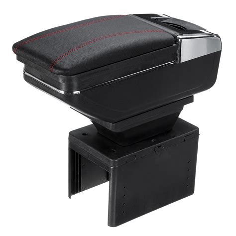 50*19*22cm Universal Armrest Car Arm Rest Center Console Rotatable PU Leather Storage Box