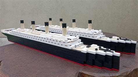 Lego RMS Olympic (Background) and RMS Titanic (Foreground)… | Flickr