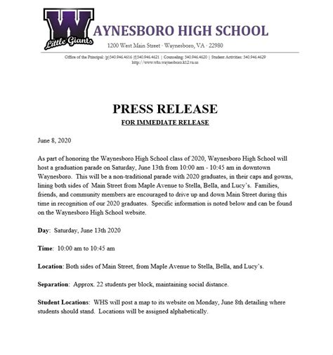 Waynesboro.Com - WAYNESBORO HIGH SCHOOL CLASS OF 2020 will...