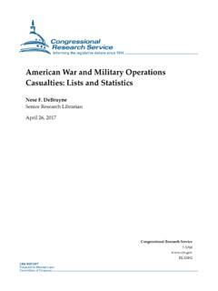 American War and Military Operations Casualties: Lists and ...