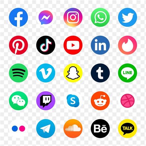 Social media icons in png set. 7 JUNE 2021 - BANGKOK, THAILAND | free image b… | Social media ...