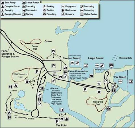 John Pennekamp Coral Reef State Park Map | Florida state parks, State ...