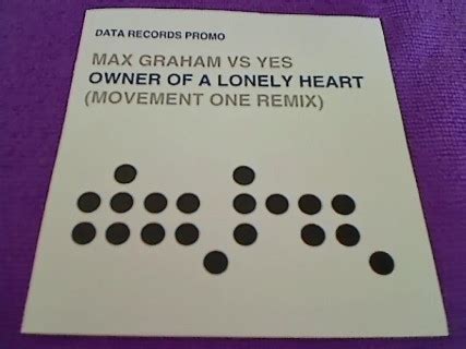 Max Graham Vs. Yes - Owner Of A Lonely Heart (Movement One Remix) (2005, CD) | Discogs