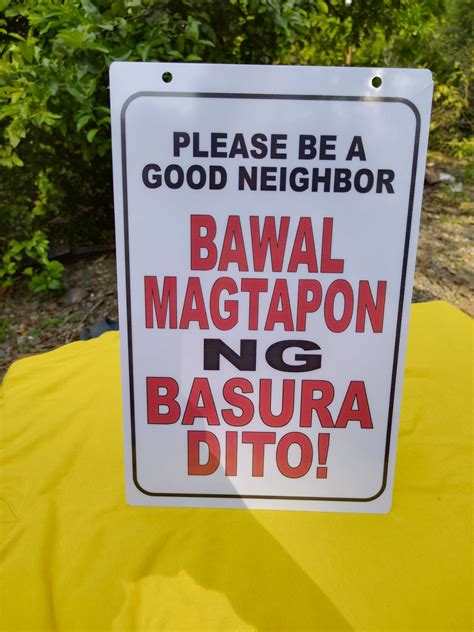 Dito Magtapon Ng Basura Sign