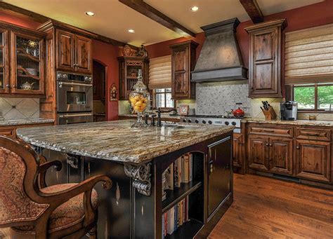 50 High-End Dark Wood Kitchens (Photos) - Designing Idea | Rustic kitchen cabinets, Wood kitchen ...