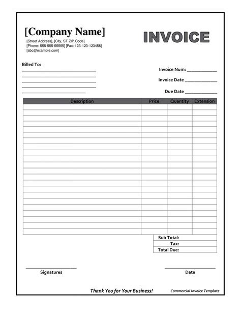 Quickbooks Invoice Templates Free Download Template Copy Of A Blank intended for Quickbooks ...