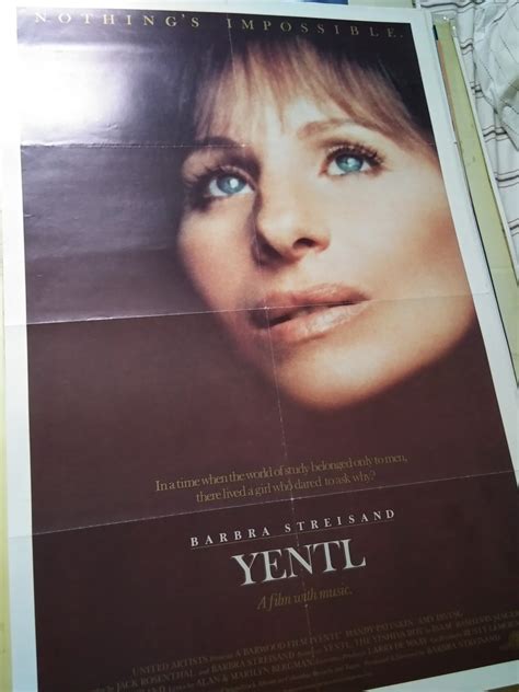 Yentl Movie Poster Barbra Streisand 1983 - Etsy