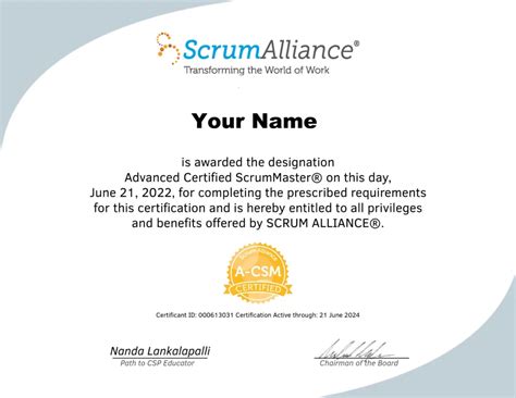 Advanced Certified ScrumMaster (A-CSM) Certification in Pune