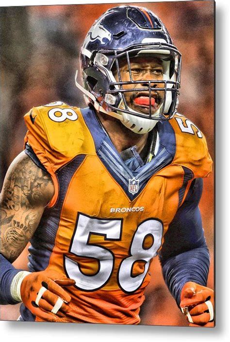 Von Miller Broncos Art 3 Metal Print by Joe Hamilton | Denver broncos team, Von miller broncos ...