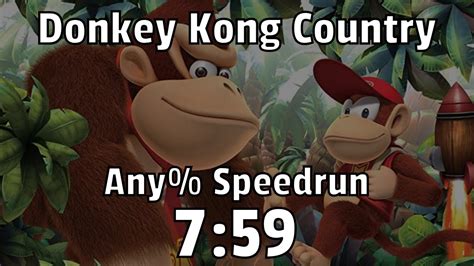 Donkey Kong Country Any% Speedrun in 7:59 [Personal Best] - YouTube