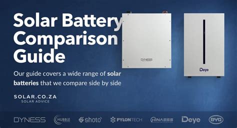 Solar Battery Comparison: 2023 - Solar.co.za