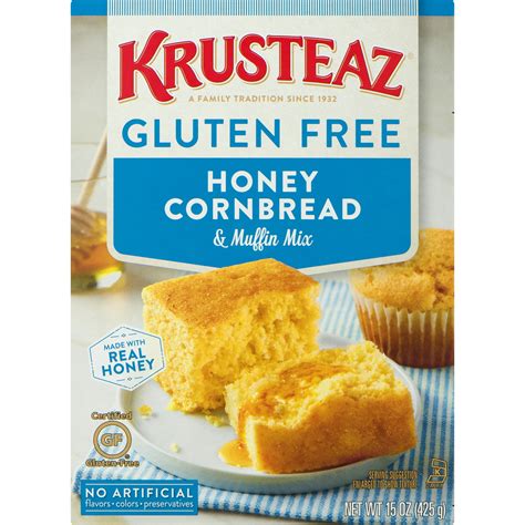 Krusteaz Gluten Free Honey Cornbread Mix, 15 oz Box - Walmart.com