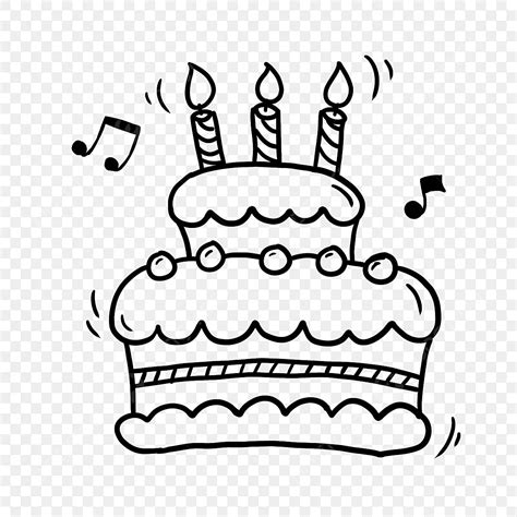 Line Drawing Cake Birthday Cake Clipart Black And White Birthday Cake | My XXX Hot Girl