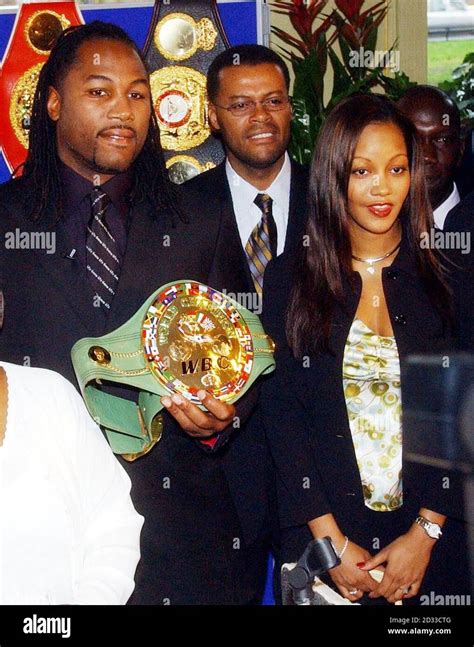 World Heavyweight champion Lennox Lewis with his girlfriend Violet ...