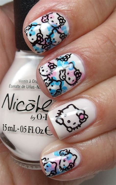 Cute Hello Kitty Nail Art Designs - Hative