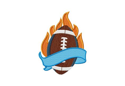 Football Fire Banner Machine Embroidery Design – Daily Embroidery