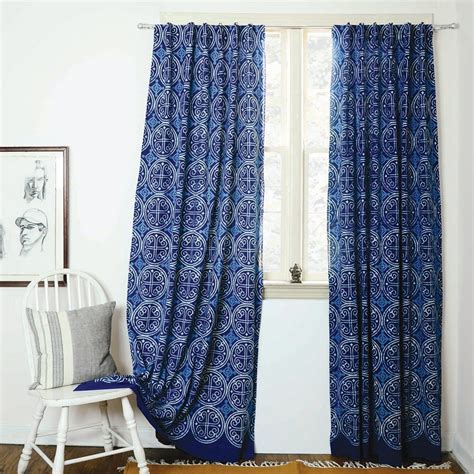 Indigo Curtains Blue Curtains Window Boho Bedroom Home Decor - Etsy