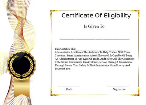 Certificate of Eligibility | Certificate Of