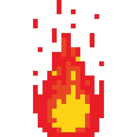8 Bit Pixel Art Fire Background Vector Illustration I - vrogue.co
