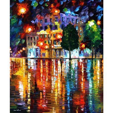 LOST SQUARE — Wall Art Decor — PALETTE KNIFE Oil Painting On Canvas By Leonid Afremov - Size 30"x36"