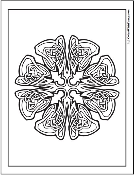 Advanced Celtic Coloring Pages: Free Form Cross