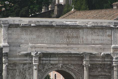 Inscription, Arch of Septimius Severus, Rome (Illustration) - World ...