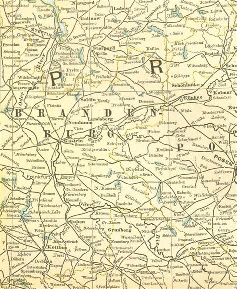 Brandenburg District, Prussia - 1911 Map