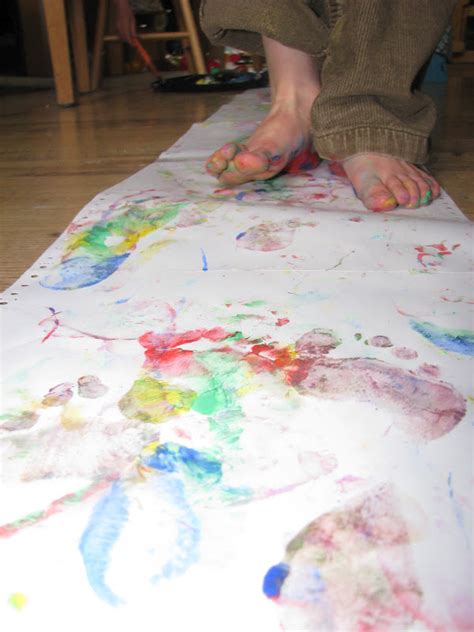 Little Blossoms: Painting With Feet!