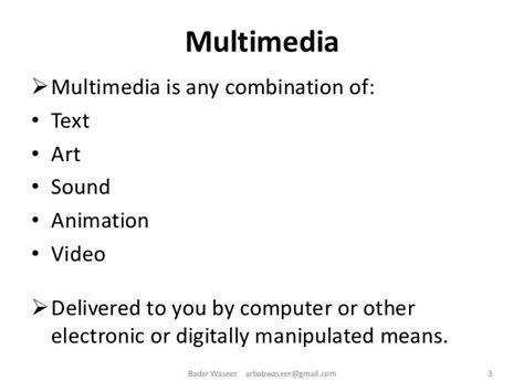 Multimedia System & Design Ch 1, 2, 3 Multimedia