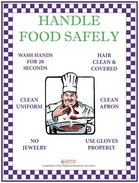 Food Safety Posters - Oklahoma Restaurant Association | Food safety posters, Food safety, Food ...