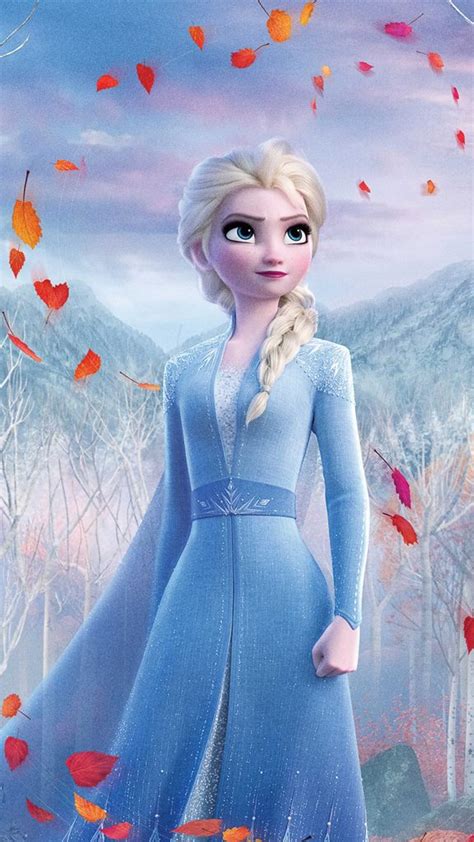 Queen Elsa In Frozen 2 Walt Disney Animation 2019 4K Ultra HD Mobile Phone Wallpaper